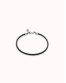 PULSERA CUERO CON CIERRE PLATEADO DE UNOde50