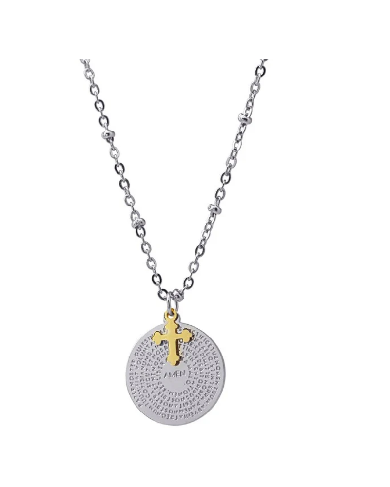 COLLAR PADRE NUESTRO ACERO DE ANARTXY