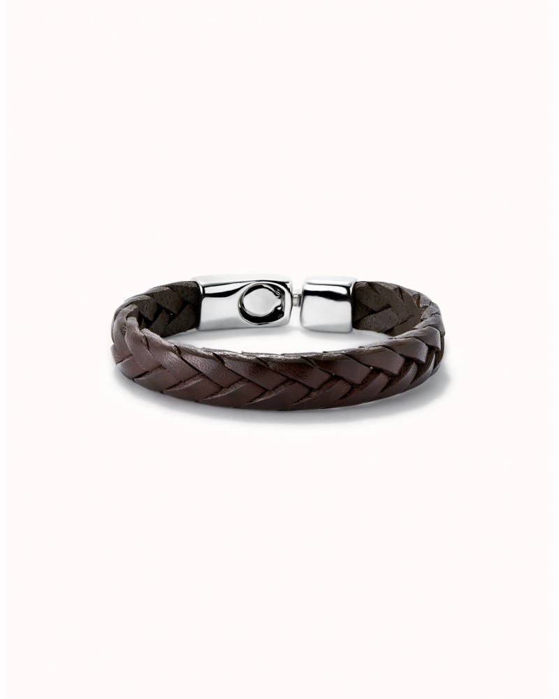 PULSERA CUERO TRENZADA DE UNOde50