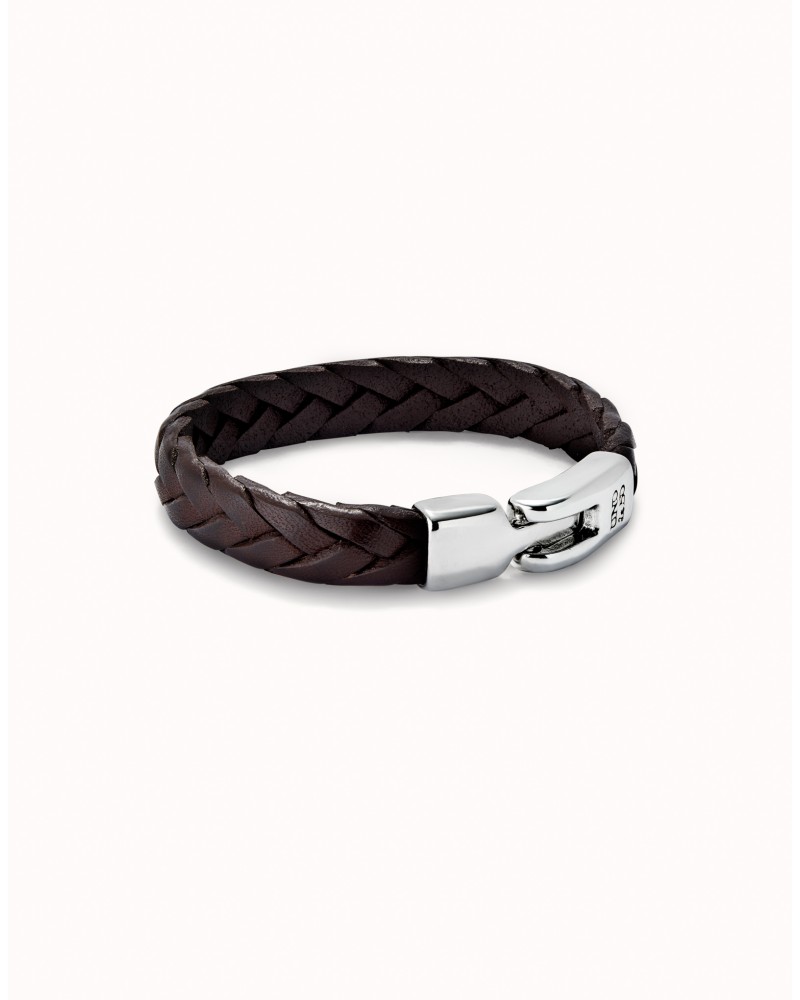 PULSERA CUERO TRENZADA DE UNOde50