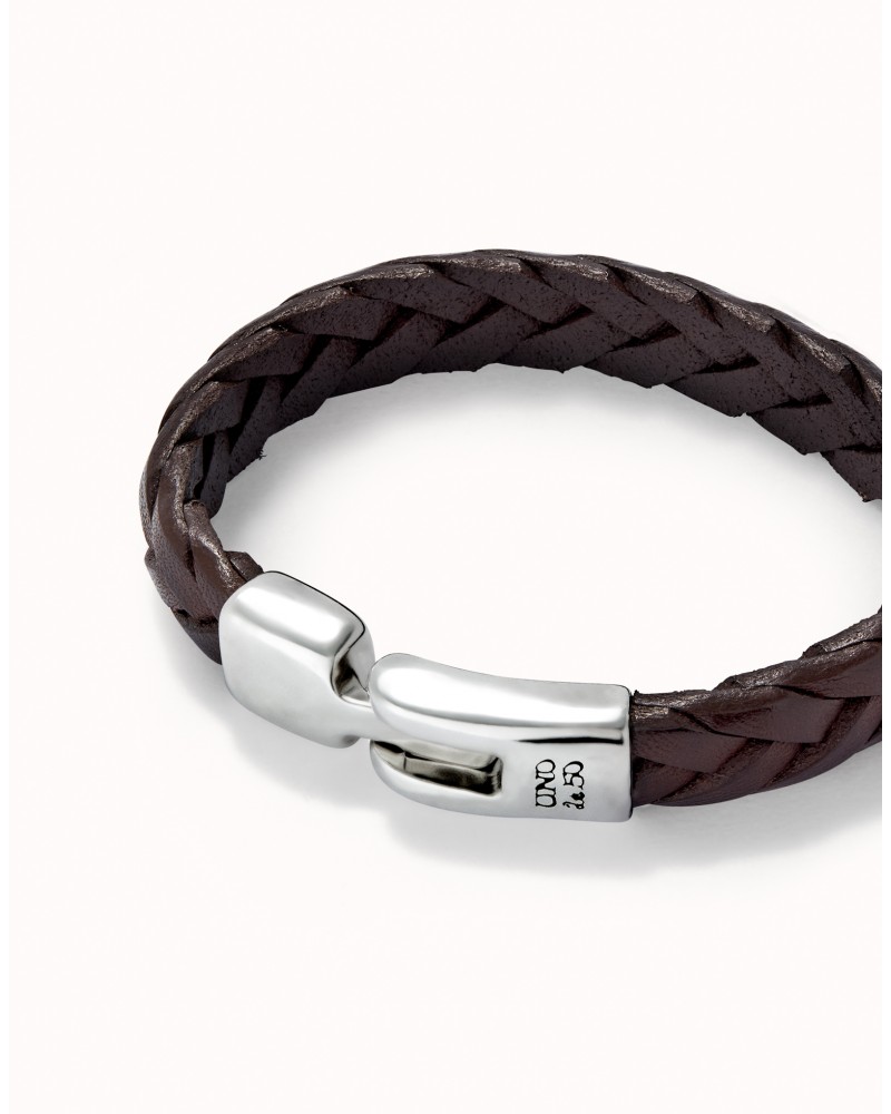 PULSERA CUERO TRENZADA DE UNOde50