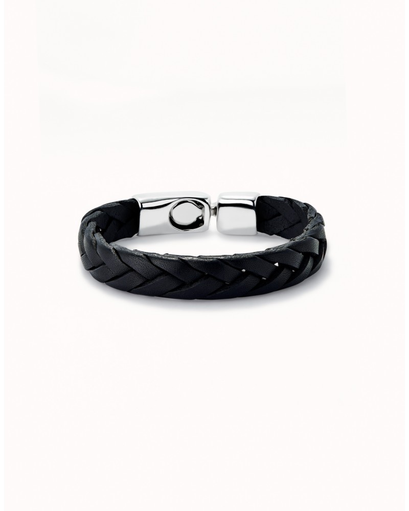 PULSERA CUERO TRENZADA DE UNOde50