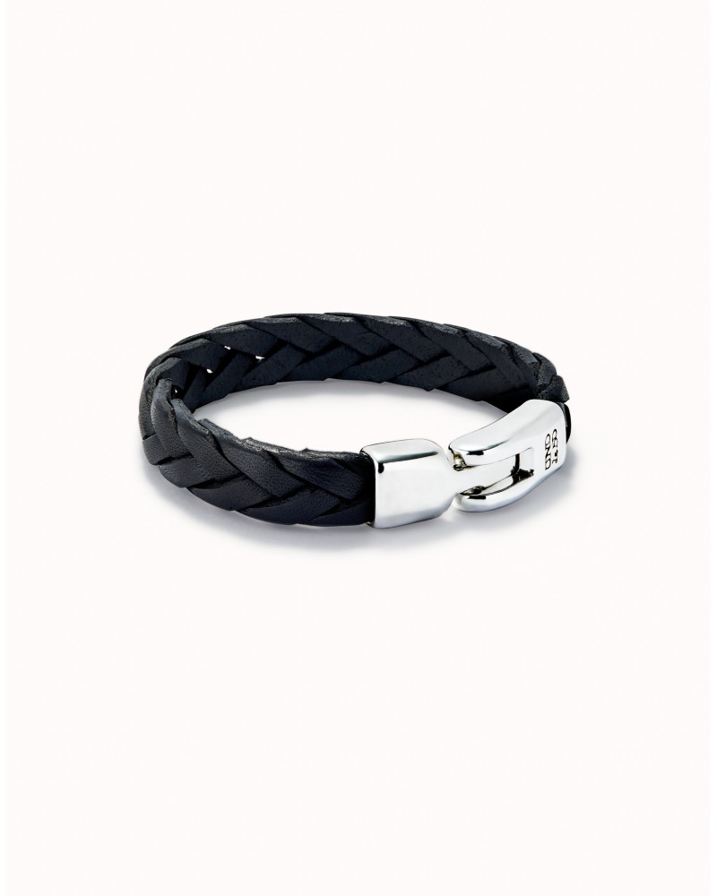 PULSERA CUERO TRENZADA DE UNOde50