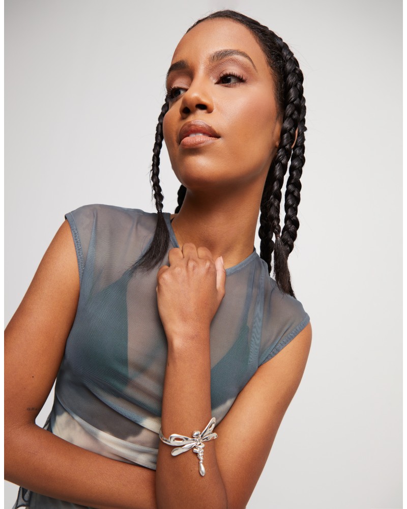 PULSERA RIGIDA CON LIBELULA DE UNOde50