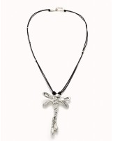 COLLAR LARGO LIBELULA PLATEADA DE UNOde50