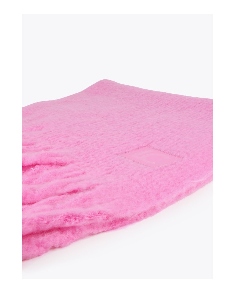 BUFANDA CON FLECOS ROSA DE LOLA CASADEMUNT