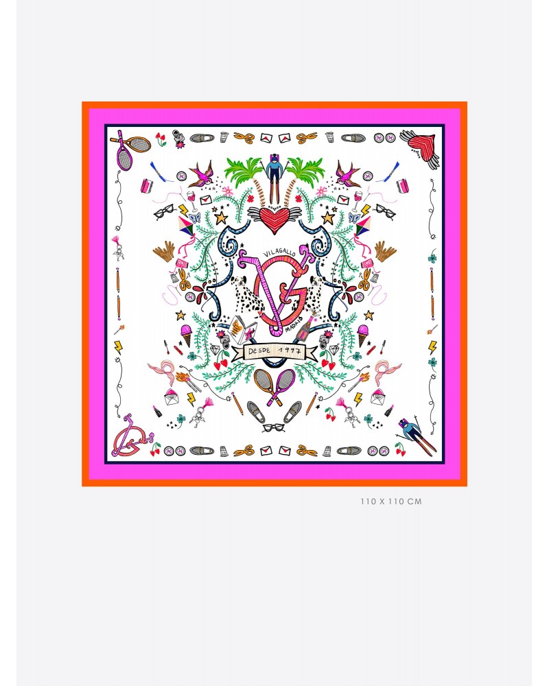 FOULARD SEDA ESTAMPADO DE VILAGALLO FOULARD SEDA ESTAMPADO DE VILAGALLO