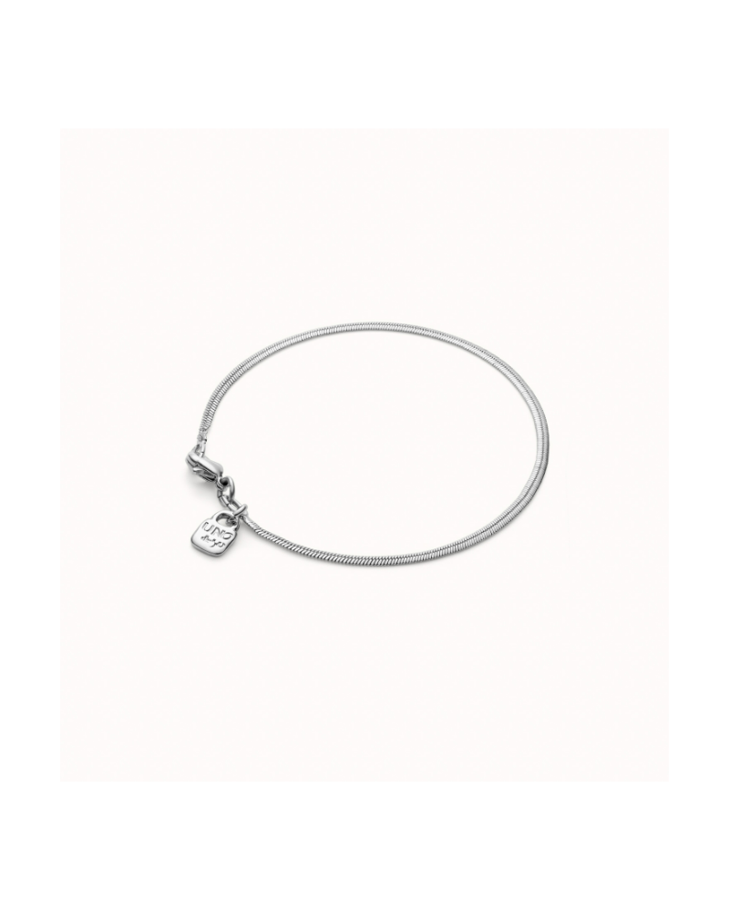 PULSERA PLANA BAÑO PLATA DE UNOde50