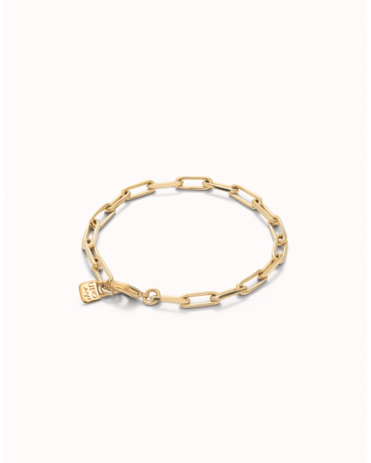 Pulsera eslabones baño oro 18K UNOde50