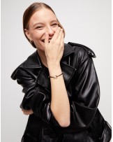 PULSERA HILO NEGRO PERLA DORADA DE UNOde50