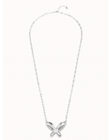 COLLAR LARGO CON MARIPOSA BAÑO PLATA DE UNOde50