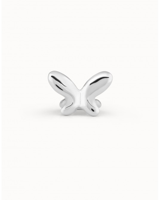 ANILLO MARIPOSA BAÑO PLATA DE UNOde50