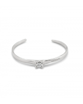 PULSERA RIGIDA CON CIRCONITA BAÑO PLATA DE UNOde50