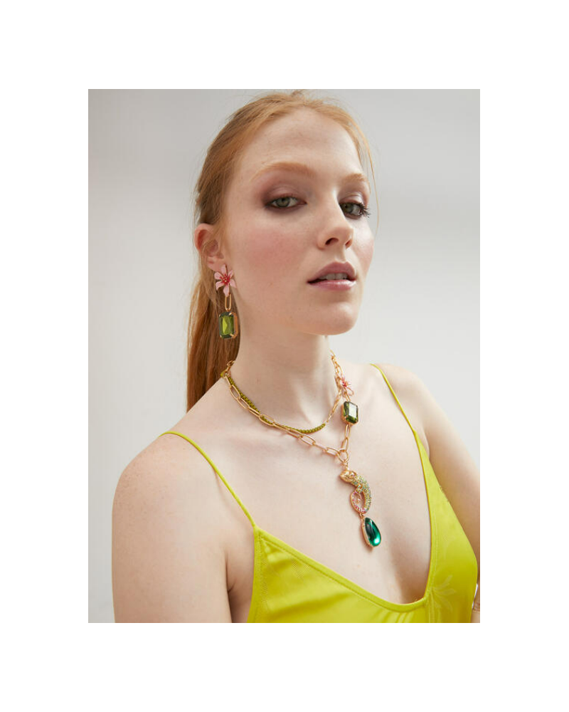 PENDIENTES FLOR CRISTAL DE LOLA CASADEMUNT