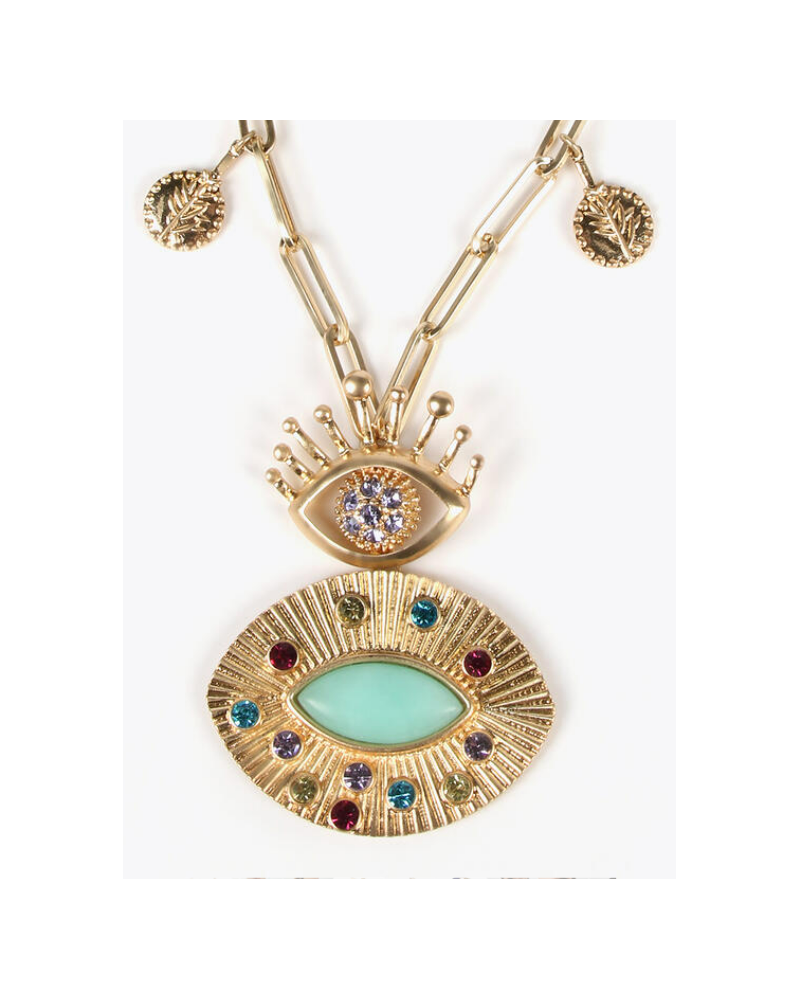 COLLAR DOBLE CADENA OJO JOYA DE LOLA CASADEMUNT