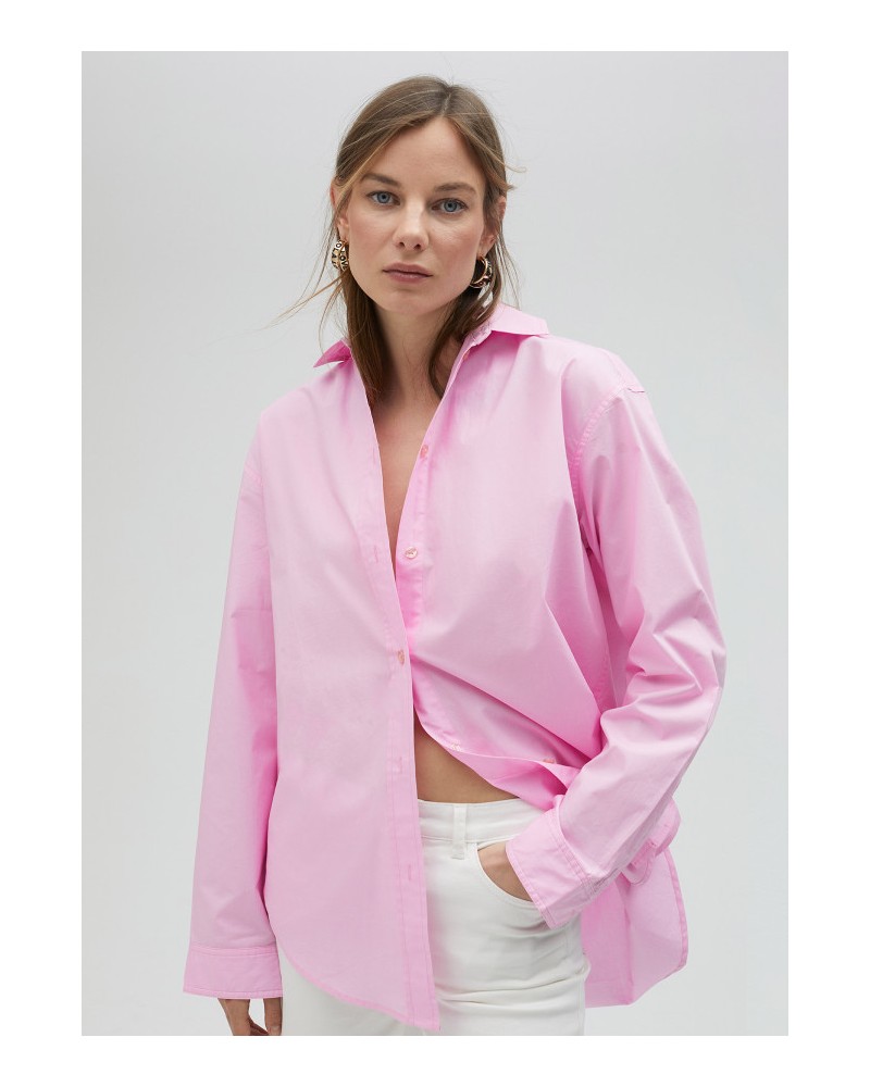 CAMISA POPELIN OVERSIZE ROSA DE LOLA CASADEMUNT