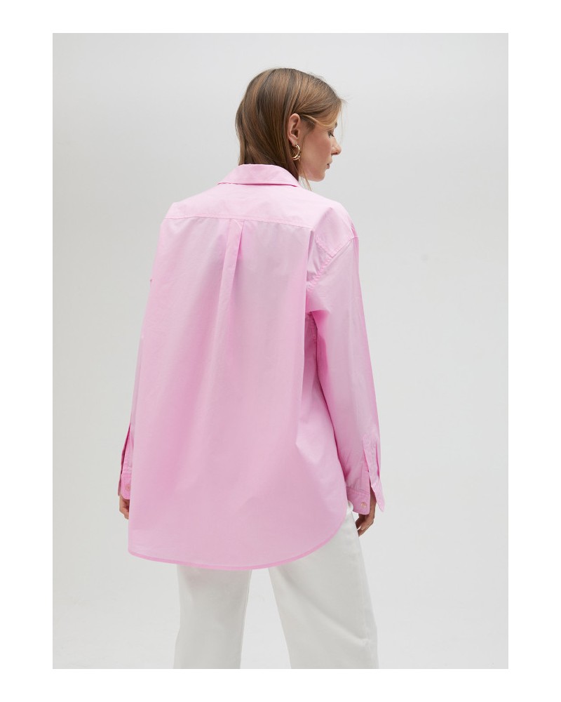 CAMISA POPELIN OVERSIZE ROSA DE LOLA CASADEMUNT
