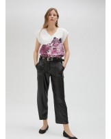 PANTALON EFECTO PIEL NEGRO DE LOLA CASADEMUNT