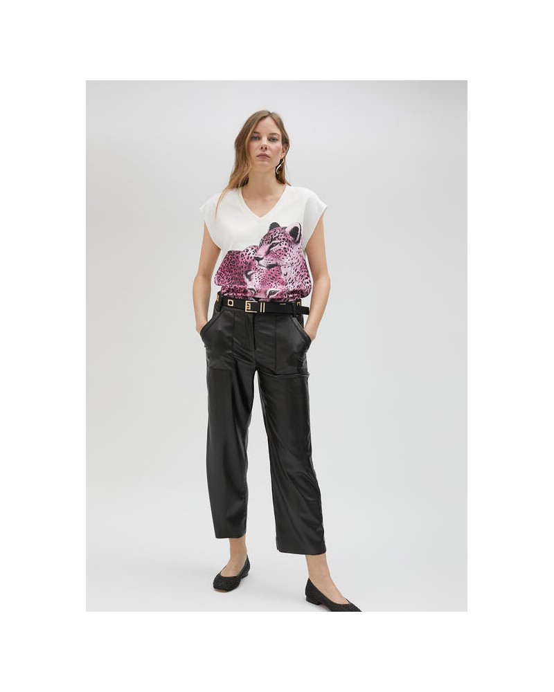 PANTALON EFECTO PIEL NEGRO DE LOLA CASADEMUNT