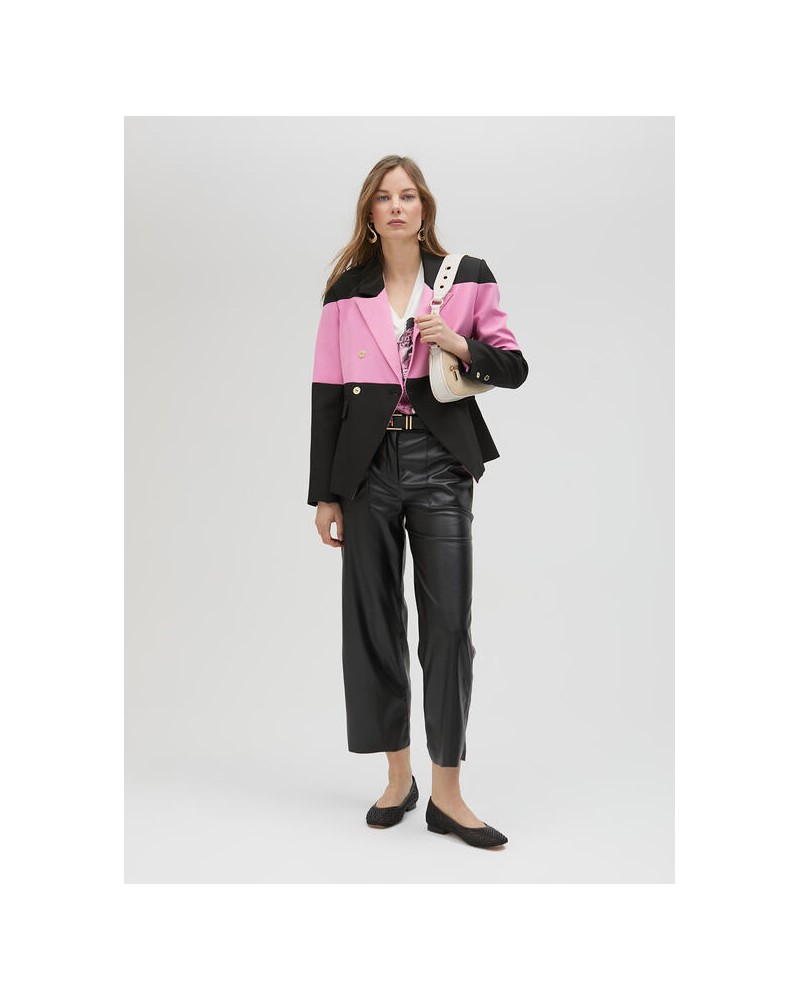 PANTALON EFECTO PIEL NEGRO DE LOLA CASADEMUNT