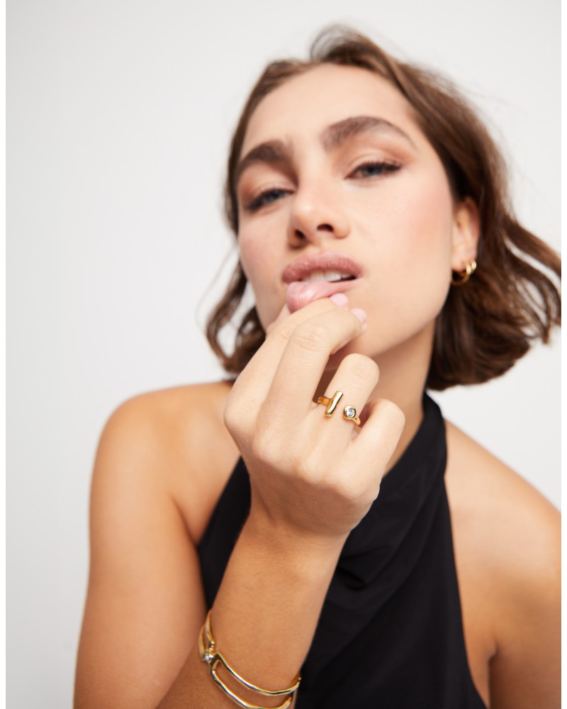ANILLO ABIERTO DORADO DE UNOde50