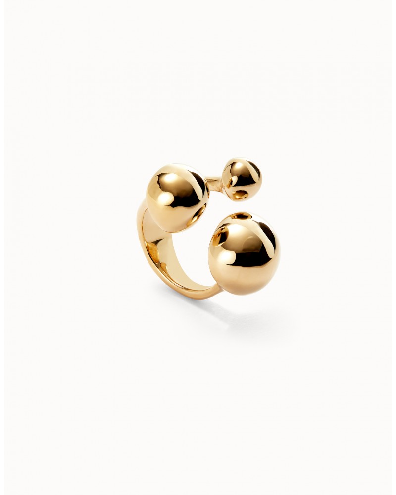 ANILLO 3 BOLAS DORADO DE UNOde50