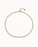 CADENA BOLITAS BAÑADA EN ORO DE UNOde50