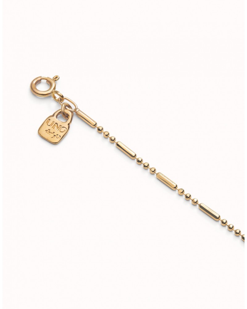 CADENA BOLITAS BAÑADA EN ORO DE UNOde50