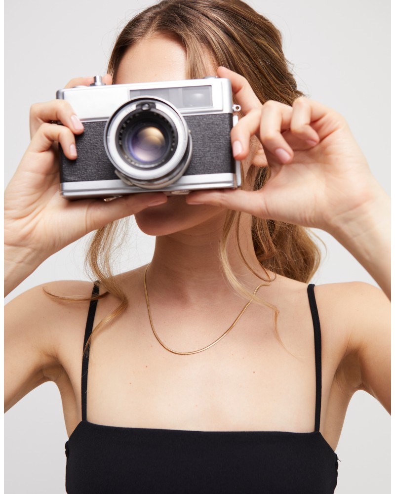 CADENA BOLITAS BAÑADA EN ORO DE UNOde50