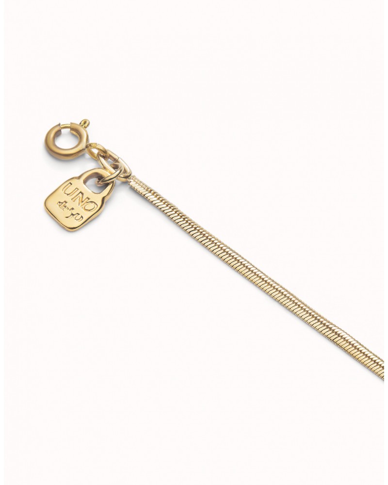 CADENA BOLITAS BAÑADA EN ORO DE UNOde50