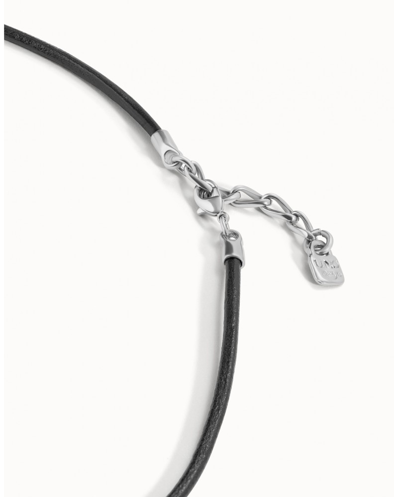 COLGANTE CUERO CIERRE METAL DE UNOde50