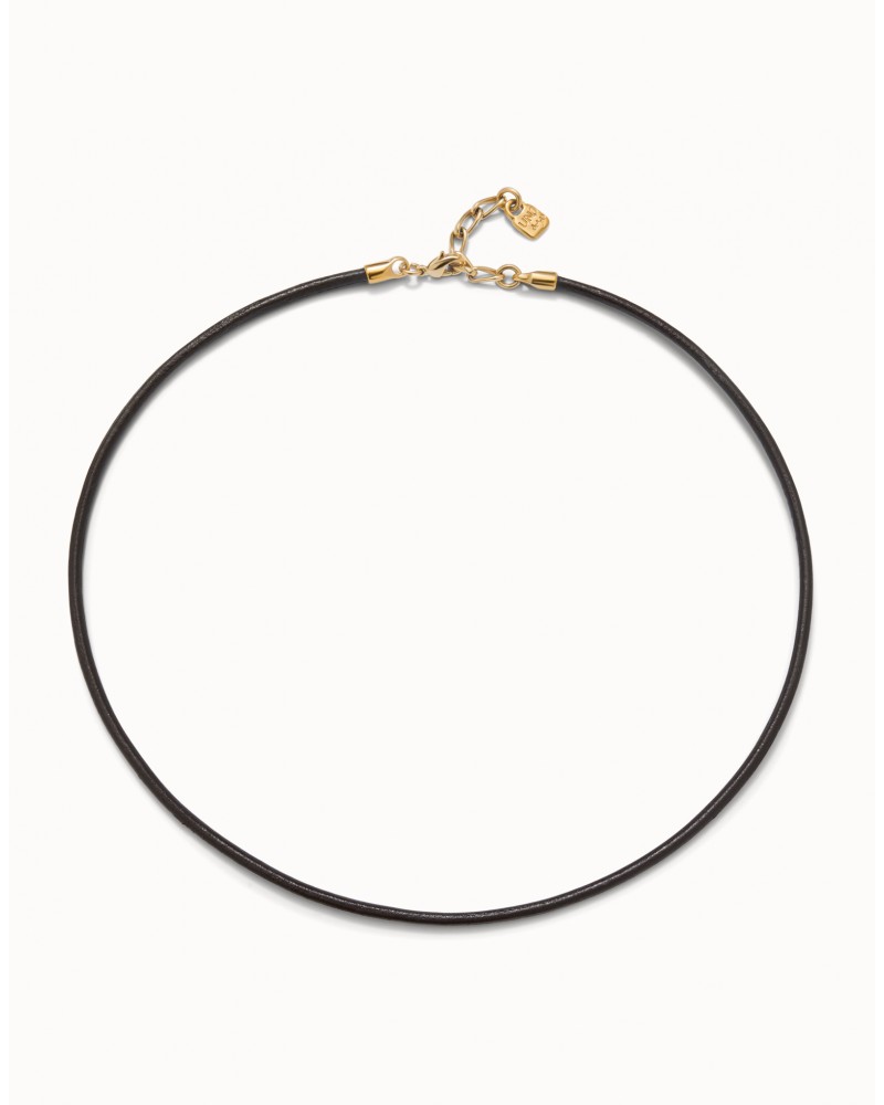 COLGANTE CUERO CIERRE METAL DE UNOde50