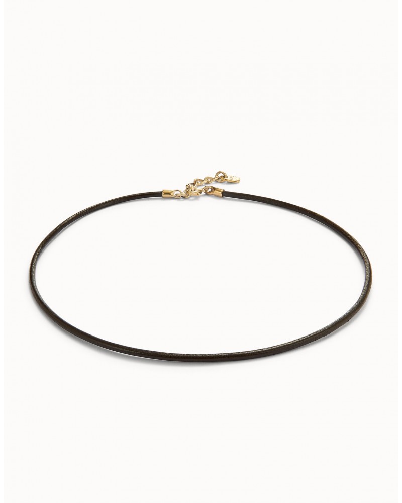 COLGANTE CUERO CIERRE METAL DE UNOde50