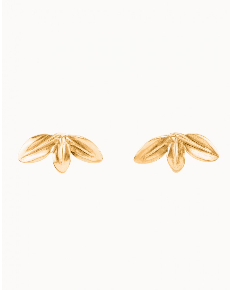 PENDIENTES LEAF ME ALONE DORADOS DE UNOde50