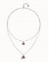 COLLAR DOBLE CON BAÑO EN PLATA DE UNOde50