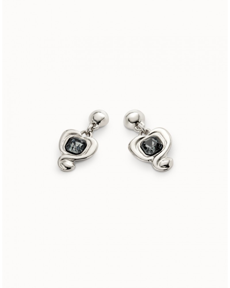 PENDIENTES CORAZON BAÑO EN PLATA DE UNOde50