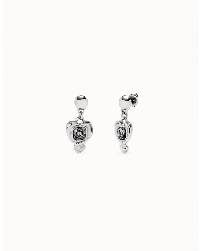 PENDIENTES CORAZON BAÑO EN PLATA DE UNOde50