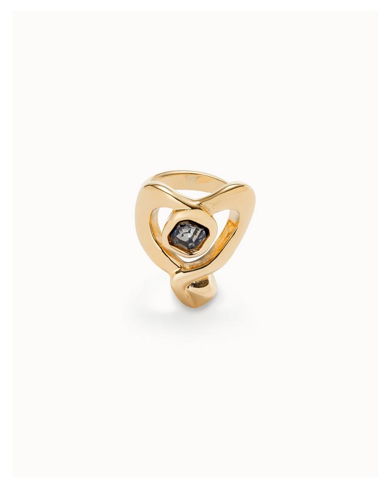 ANILLO CORAZON BAÑO EN ORO DE UNOde50