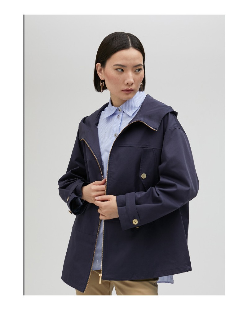 PARKA CON CAPUCHA NAVY DE LOLA CASADEMUNT