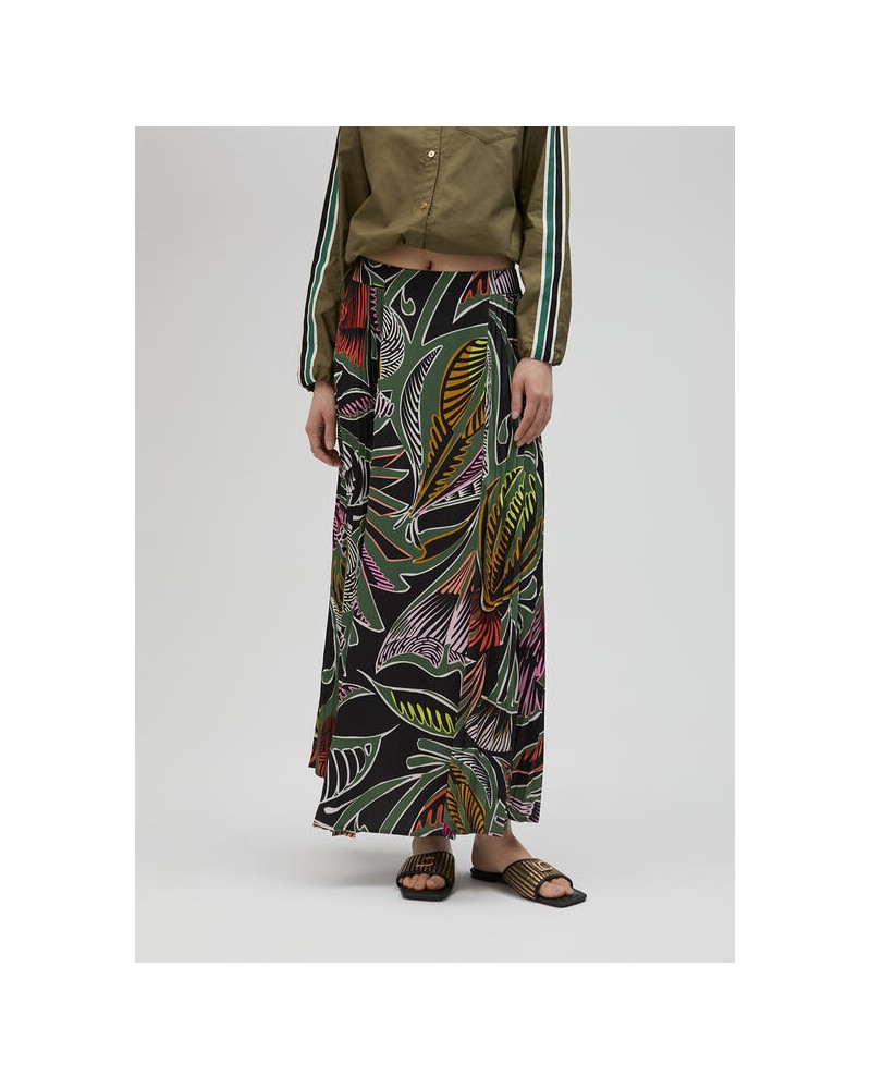 FALDA SATINADA ESTAMPADO TROPICAL DE LOLA CASADEMUNT