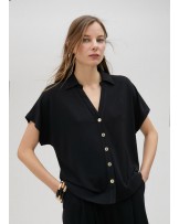 CAMISA NEGRA BOTONES DE LOLA CASADEMUNT