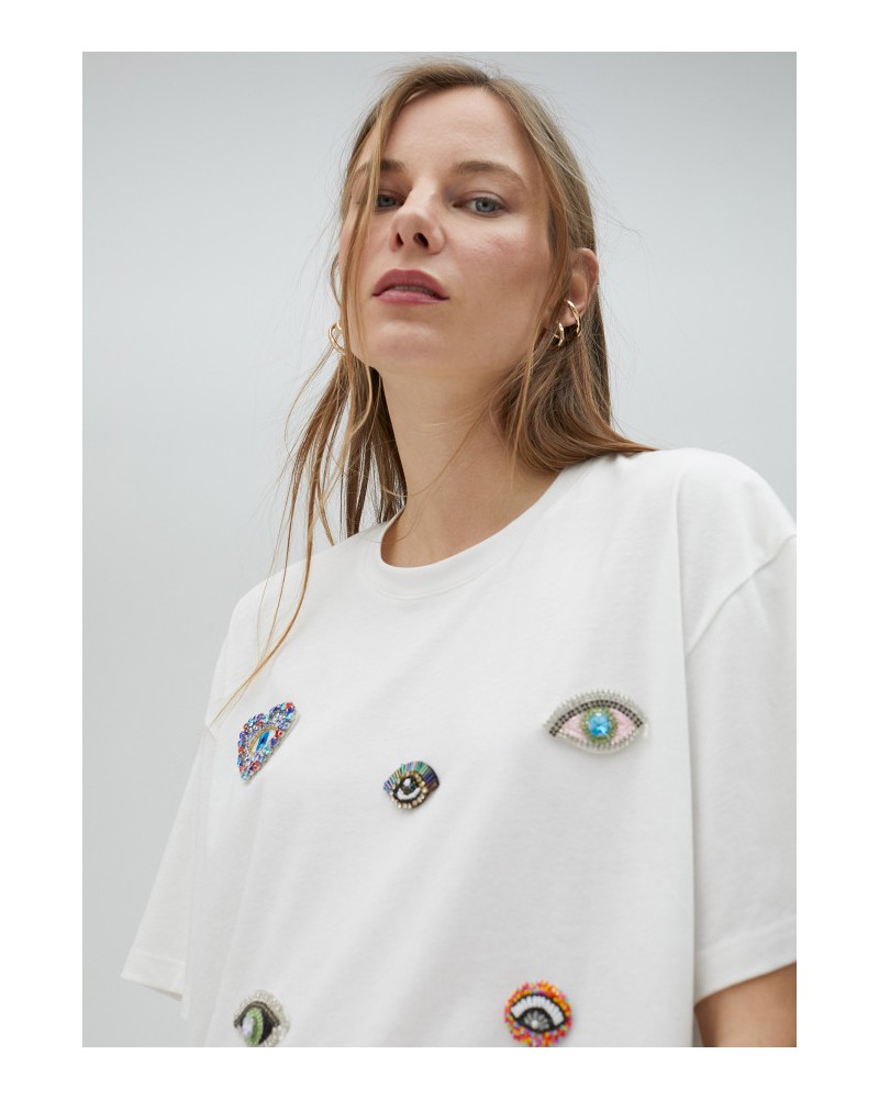 CAMISETA DETALLE PEDRERIA DE LOLA CASADEMUNT