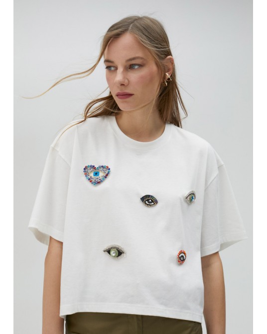 CAMISETA DETALLE PEDRERIA DE LOLA CASADEMUNT