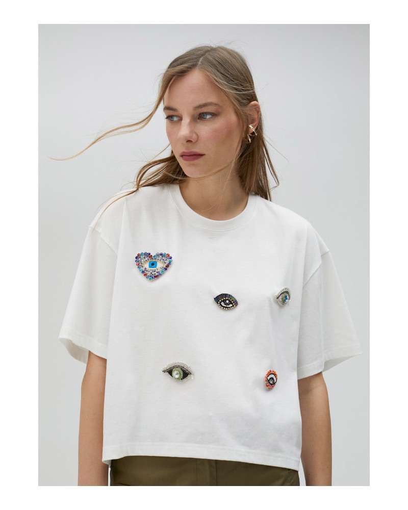 CAMISETA DETALLE PEDRERIA DE LOLA CASADEMUNT