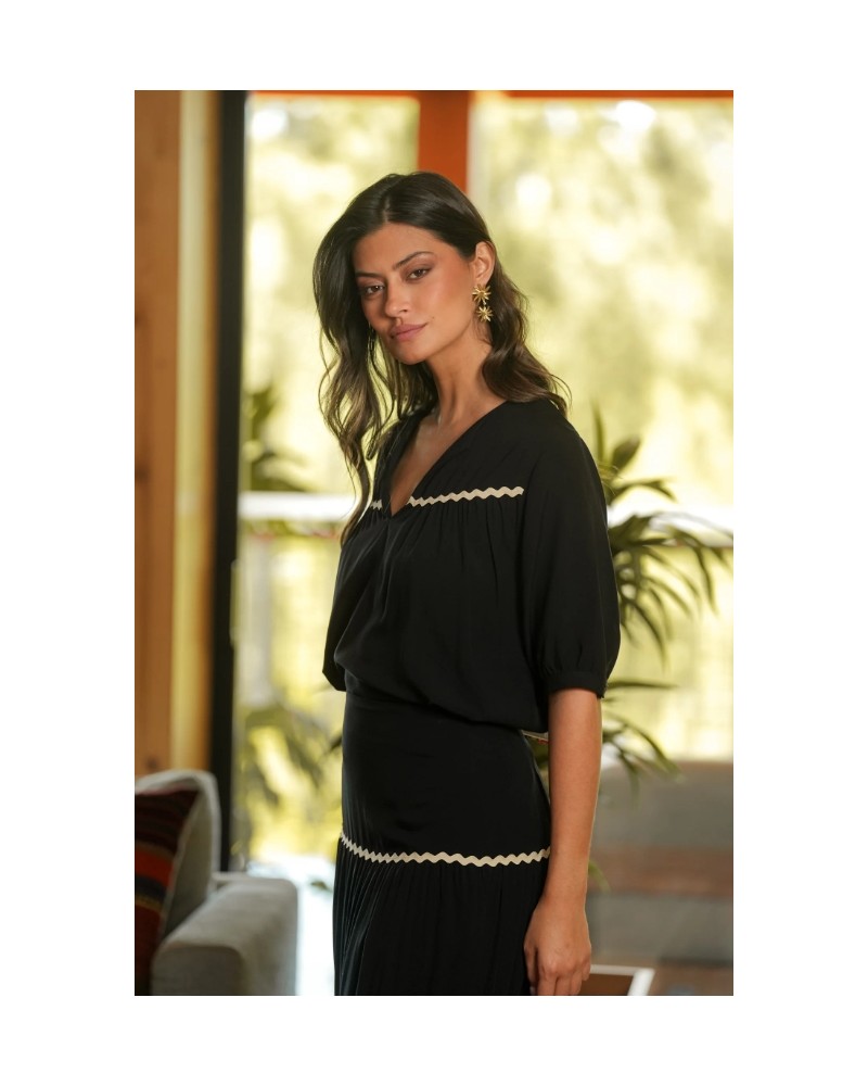 BLUSA NEGRO VIVO BLANCO DE GUIMANOS