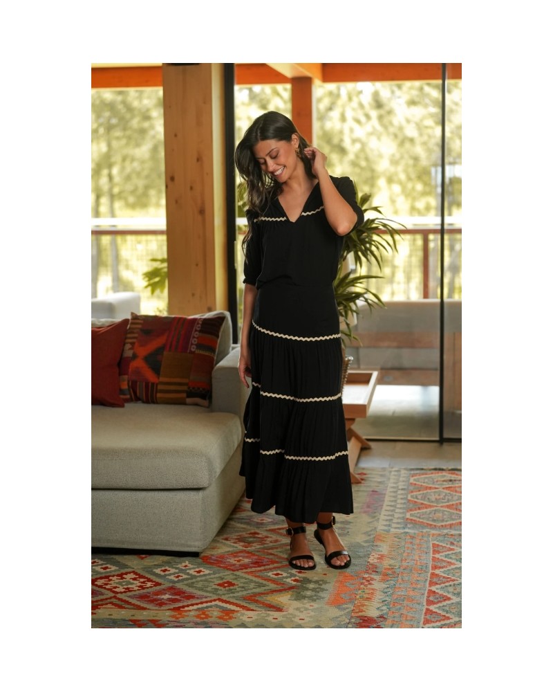 BLUSA NEGRO VIVO BLANCO DE GUIMANOS