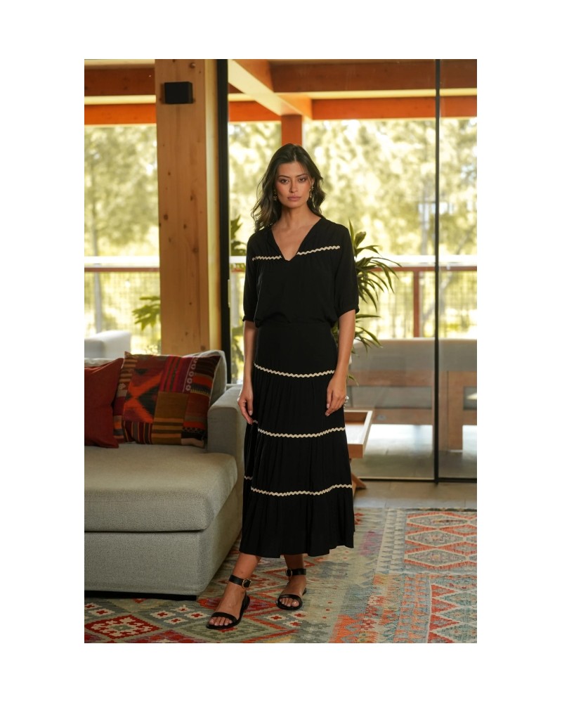 BLUSA NEGRO VIVO BLANCO DE GUIMANOS