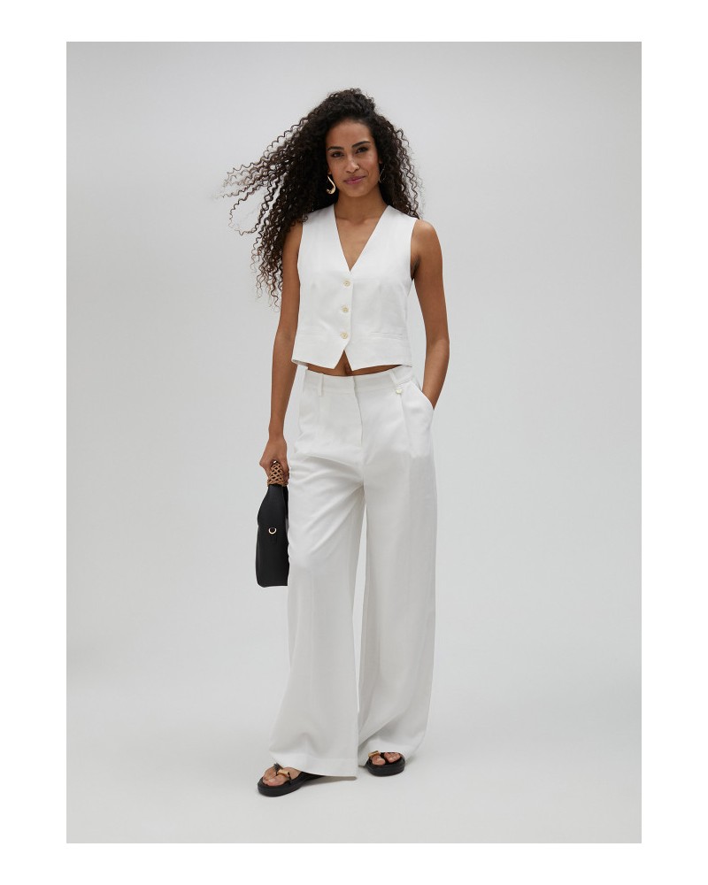 PANTALON PALAZZO BLANCO DE LOLA CASADEMUNT