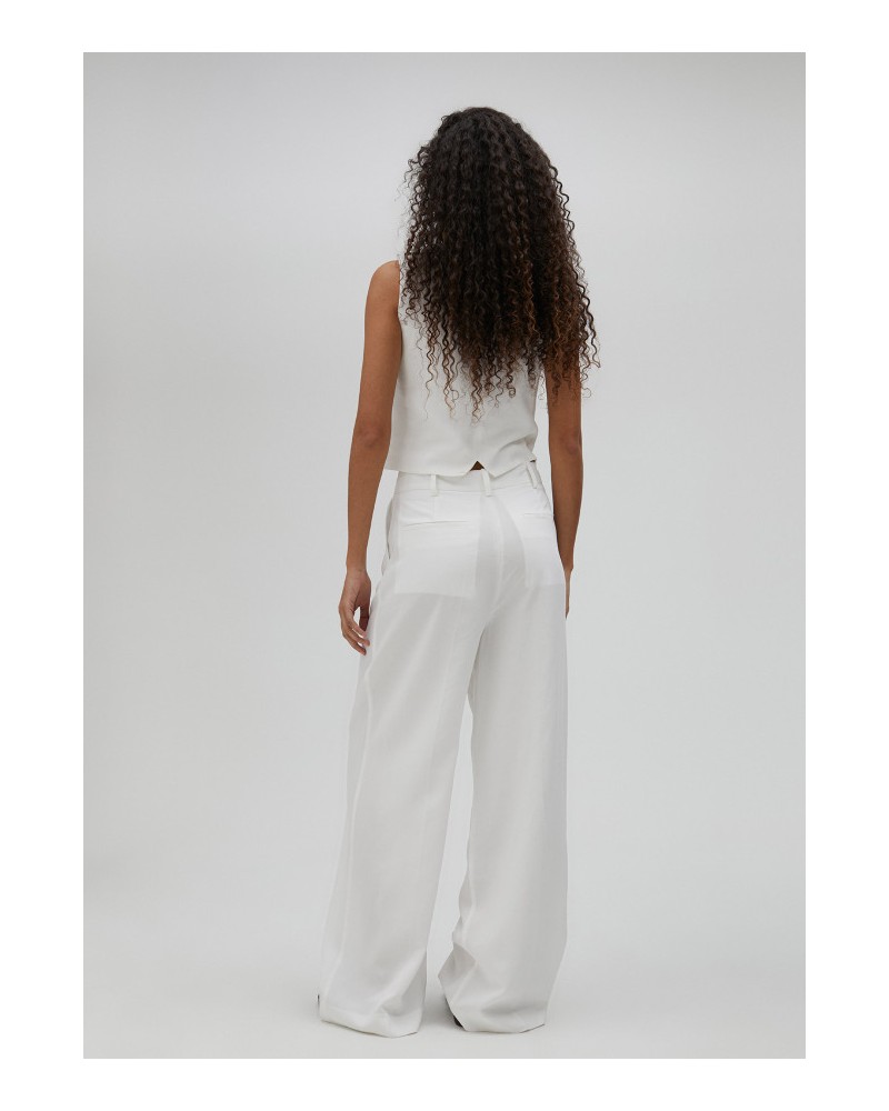 PANTALON PALAZZO BLANCO DE LOLA CASADEMUNT