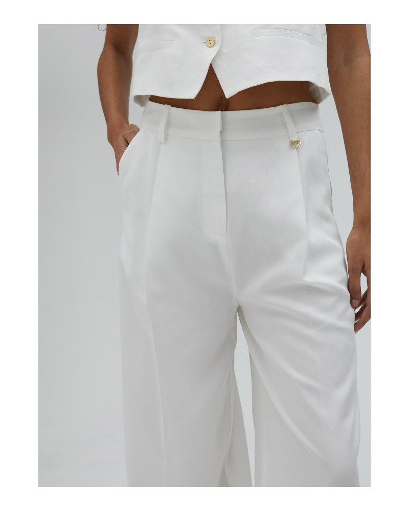 PANTALON PALAZZO BLANCO DE LOLA CASADEMUNT
